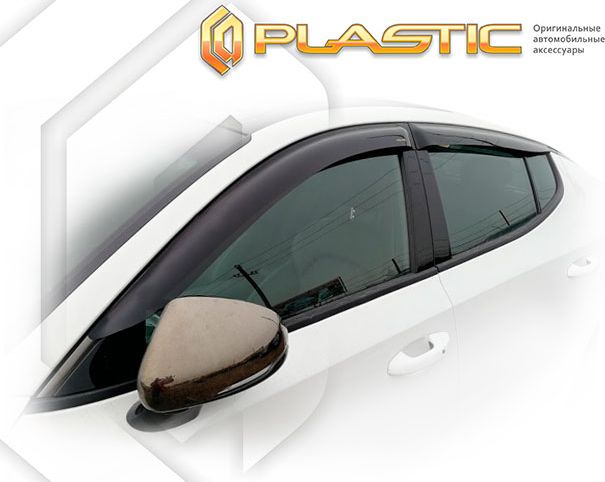 Дефлекторы СА Пластик для окон (Classic полупрозрачный) Kia Stinger 2017-2026. Артикул 2010030313863