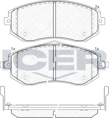 Тормозные колодки Icer. Артикул 181717