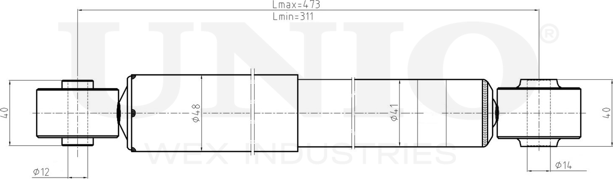 Амортизатор подвески (Unio). Артикул SAB-10534