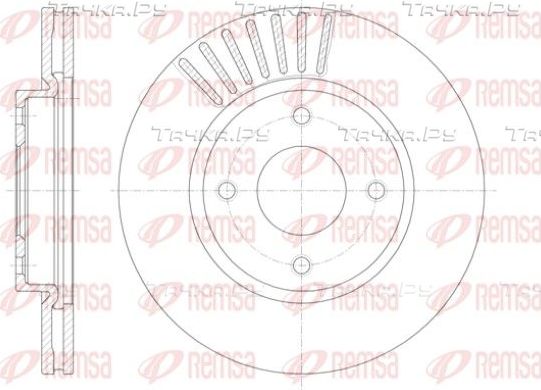 Тормозной диск Remsa передний для Nissan Tiida I 2007-2012. Артикул 61410.10
