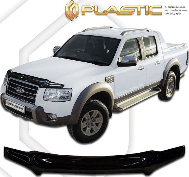 Дефлектор СА Пластик для капота (Classic черный) Ford Ranger 2007-2009. Артикул 2010010102548