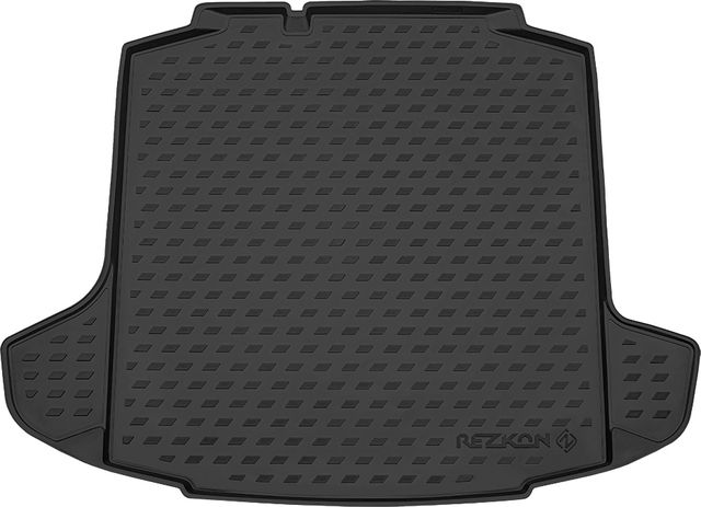 Коврик Rezkon пластиковый Ромб с карманами для багажника Volkswagen Polo VI лифтбек 2020-2026. Артикул 5335020250