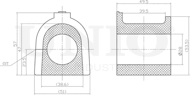 Втулка стабилизатора (Unio). Артикул RMP-10146