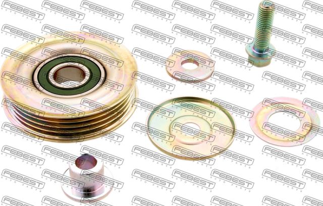 Натяжной ролик (натяжитель) приводного поликлинового ремня Febest. Артикул 0387-CRV