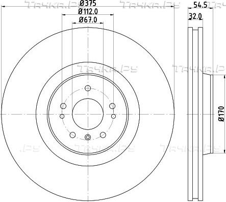 Тормозной диск Hella Pagid Pro High Carbon. Артикул 8DD 355 128-941