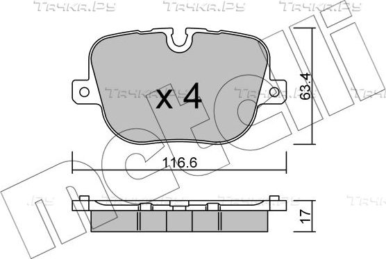Тормозные колодки Metelli. Артикул 22-0837-0