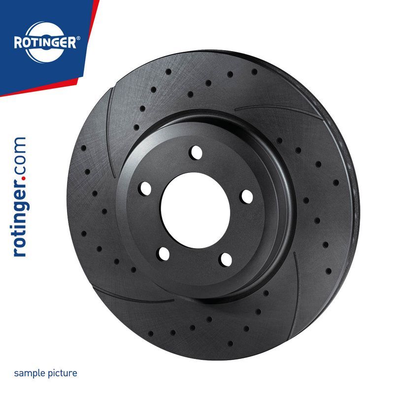 Тормозной диск Rotinger GRAPHITE DRILLED & SLOTTED PLUS. Артикул RT 21474-GL T5