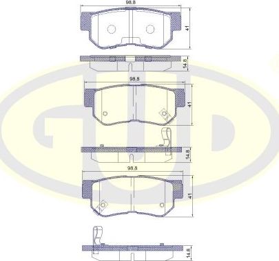 Тормозные колодки G.U.D.. Артикул GBP880157