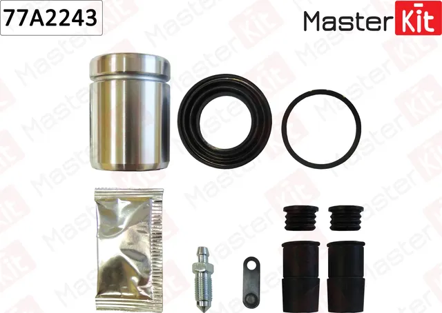Ремкомплект тормозного суппорта + поршень | зад | (Master KIT). Артикул 77A2243