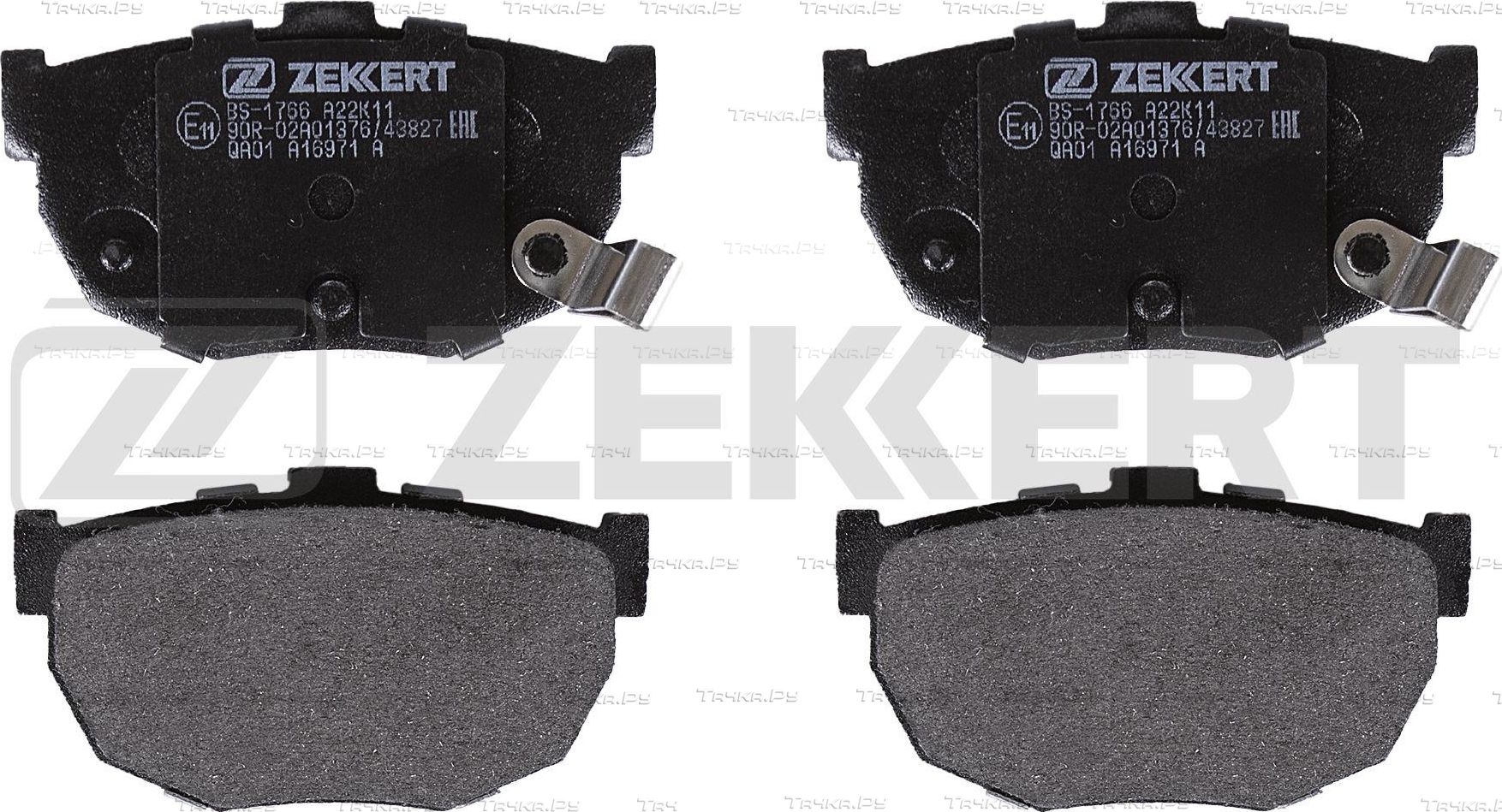 Тормозные колодки Zekkert задние для JAC J5 (Heyue) 2011-2026. Артикул BS-1766