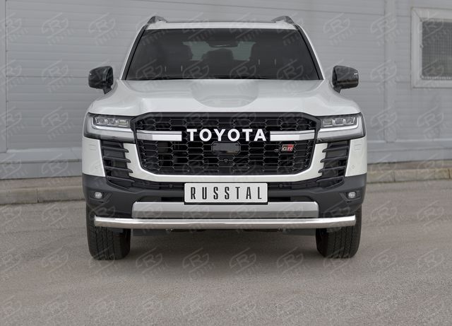 Защита RusStal переднего бампера d76 секции для Toyota Land Cruiser 300 GR Sport 2021-2026. Артикул TLCZ-003957