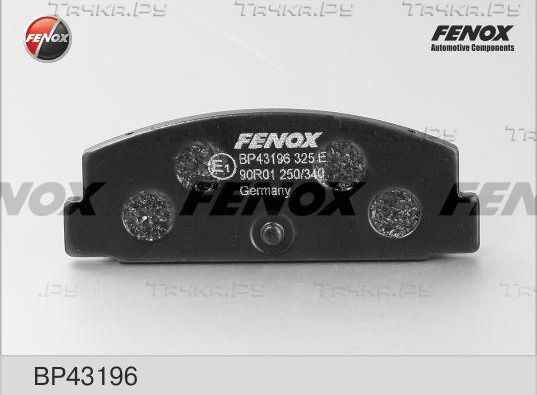 Тормозные колодки Fenox задние для Mazda 323 IV (BG) 1989-1996. Артикул BP43196