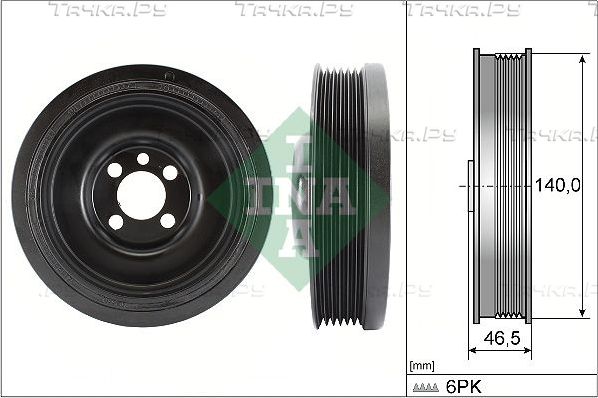 Шкив коленвала Ina для Audi Q3 I (8U) 2011-2018. Артикул 544 0138 10