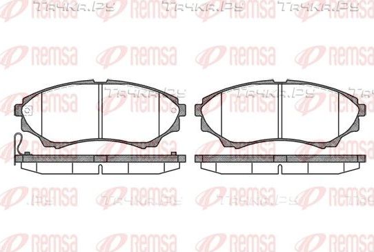 Тормозные колодки Remsa передние для Mazda B-series V 1999-2006. Артикул 1151.00