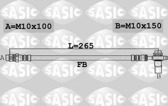Тормозной шланг Sasic. Артикул 6606170