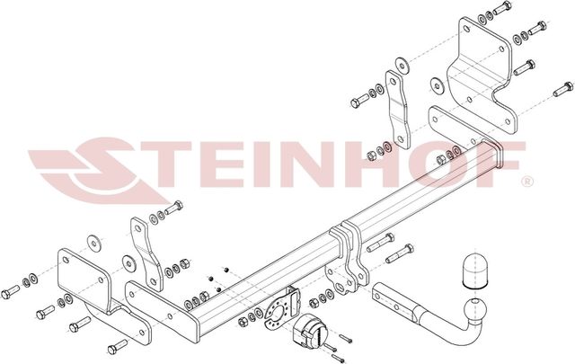 Фаркоп Steinhof для Mitsubishi Pajero Pinin H70 3 двери 1999-2007. Артикул M-359