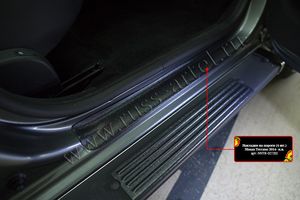 Накладки Русская Артель на внутренние пороги задних дверей для Nissan Terrano III 2014-2025. Артикул NNTR-027222