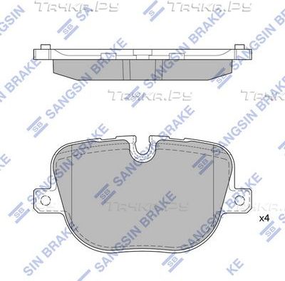 Тормозные колодки Sangsin Hi-Q задние для Land Rover Range Rover III 2009-2012. Артикул SP2237