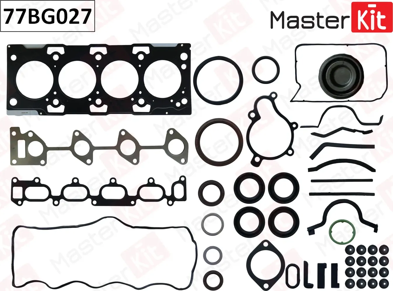 77BG027 Полный комплект прокладок ДВС Hyundai/Kia SANTAFE TUCSON ELANTRA 2.0CRDI(D4EA) 01-10 (Master KIT). Артикул 77bg027