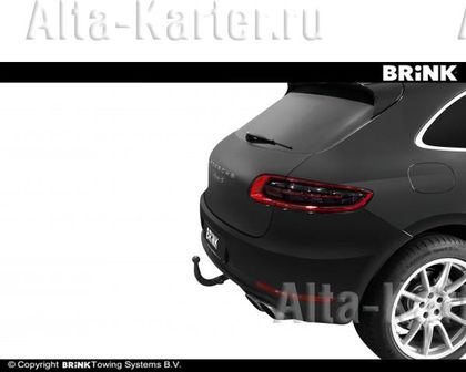 Фаркоп Brink (Thule) для Porsche Macan 2014-2024 (убирающийся под бампер). Быстросъемный крюк. Артикул 592400