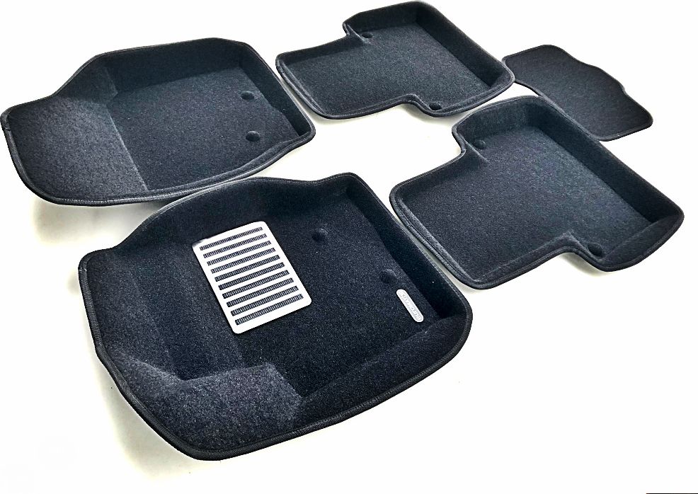 Коврики текстильные Euromat 3D Lux для салона Volvo XC90 2002-2014 ЧЕРНЫЕ. Артикул EM3D-005508