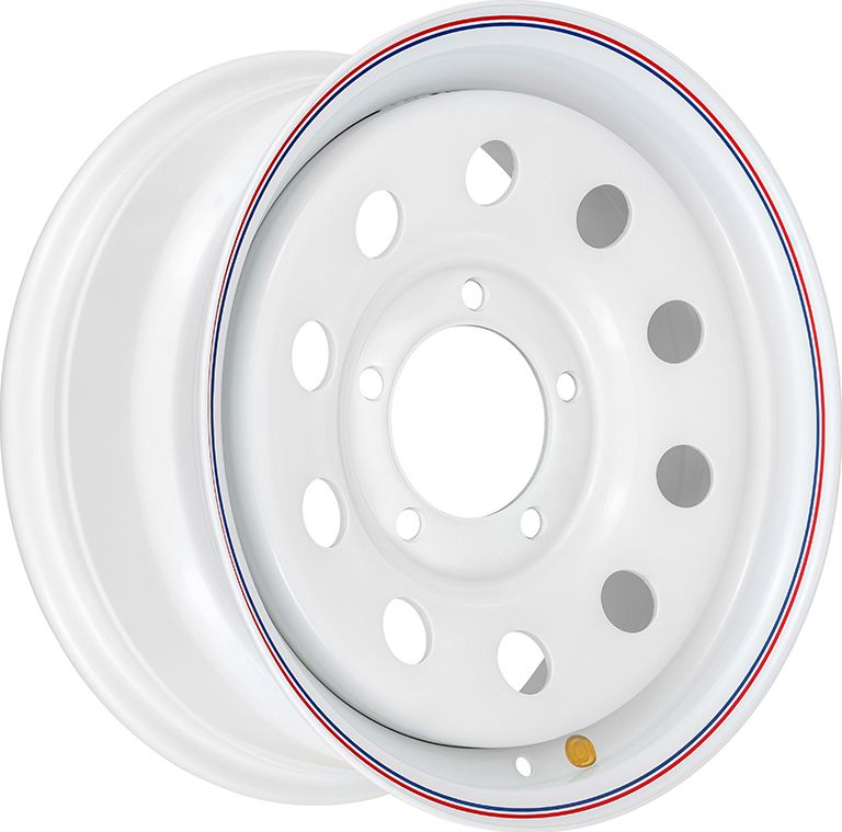 Колёсный диск OFF-ROAD Wheels усиленный стальной белый 5x139,7 7xR16 ET+30 для Dodge Ram 1500 1981-2026. Артикул 1670-53910WH+30X