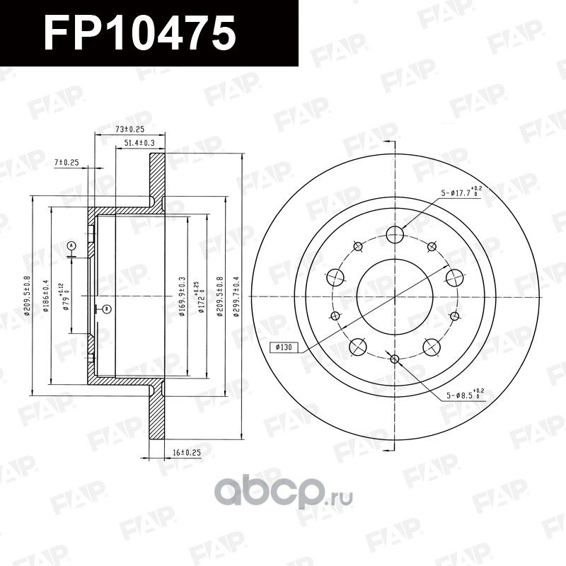 FP10475 ДИСК ТОРМОЗНОЙ (FAP). Артикул FP10475