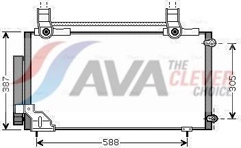 Радиатор кондиционера (конденсатор) AVA (алюминий). Артикул HDA5186D