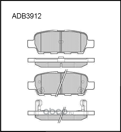 Колодки тормозные (Allied Nippon). Артикул ADB3912HD