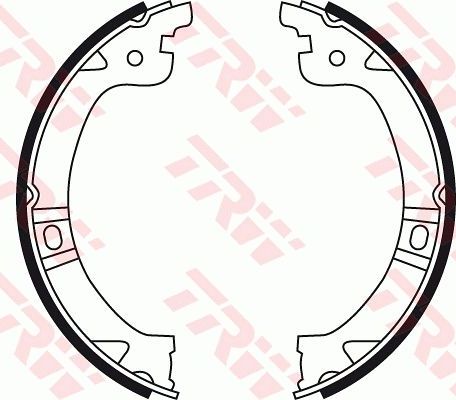 Тормозные колодки (стояночная тормозная система) TRW задние для Dodge Caravan IV 2000-2007. Артикул GS8759