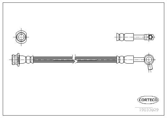 Тормозной шланг Corteco. Артикул 19033029