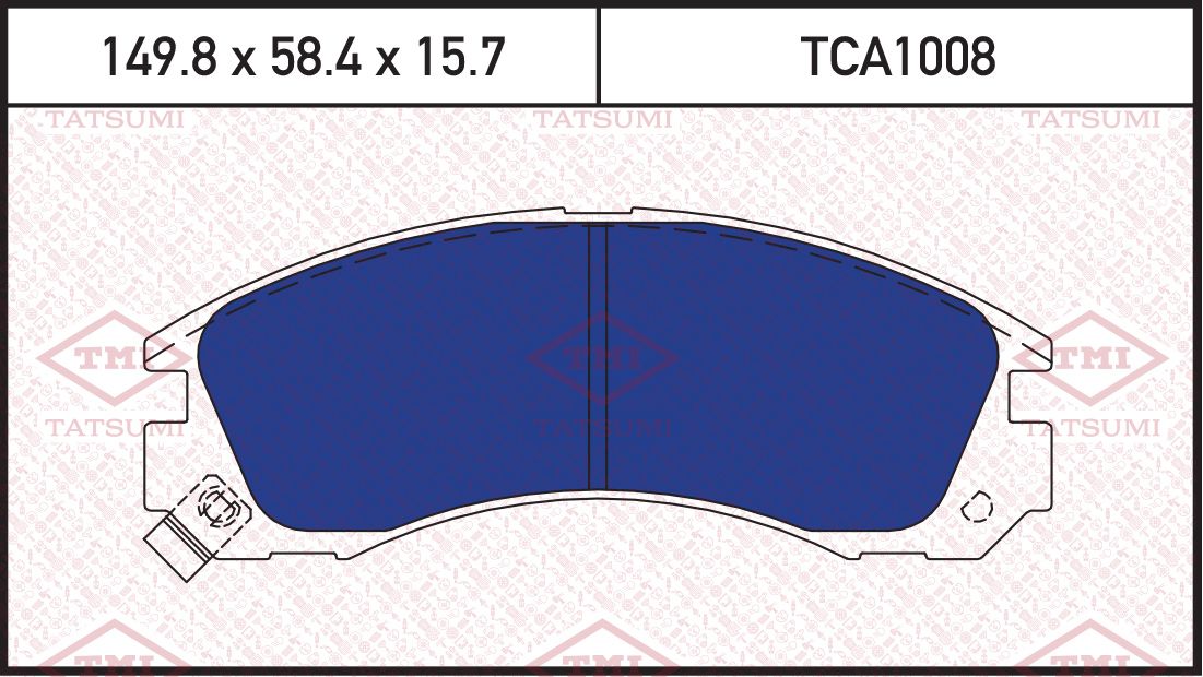 Колодки тормозные MITSUBISHI PAJERO/DIAMANTE/SIGMA 93- перед. (Tatsumi). Артикул TCA1008
