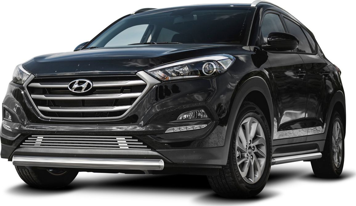 Защита Rival переднего бампера d57 для Hyundai Tucson III 2015-2018. Артикул R.2308.002