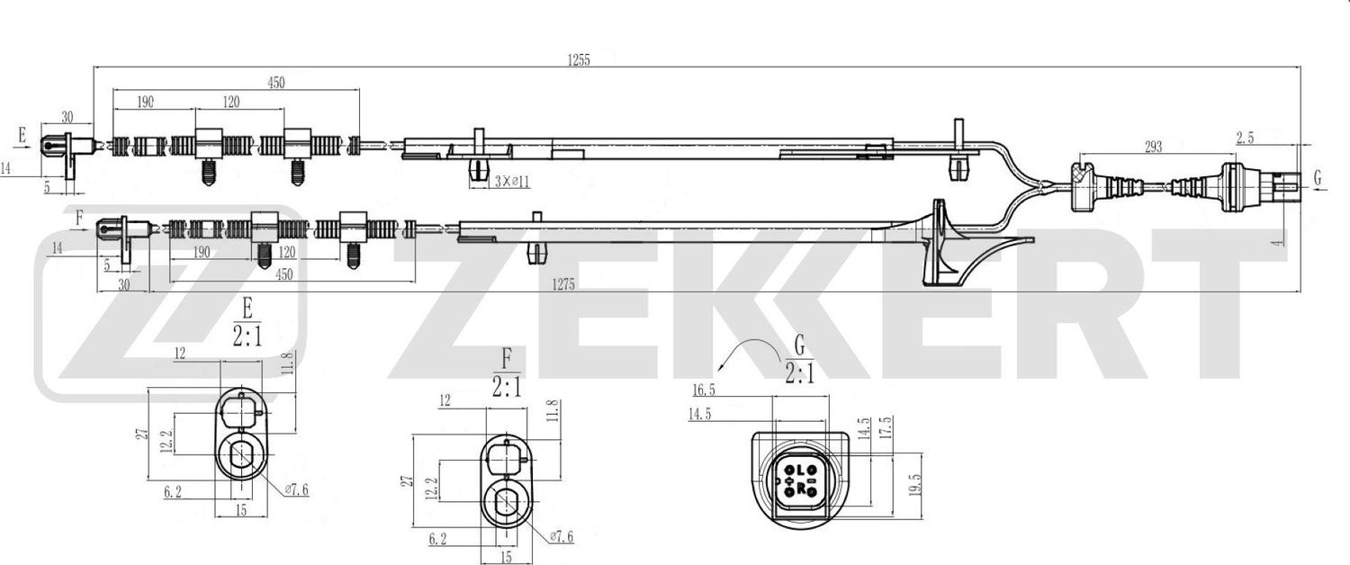 Датчик ABS Zekkert. Артикул SE-6194