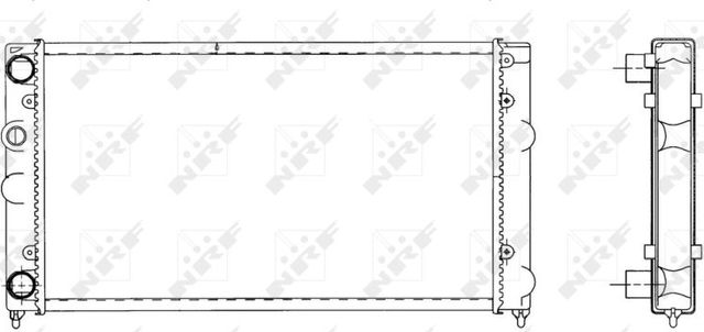 Радиатор охлаждения двигателя NRF для Volkswagen Golf III 1991-1997. Артикул 519501