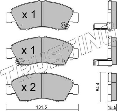 Тормозные колодки Trusting. Артикул 140.0