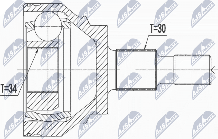 Шрус наружный (граната) NTY. Артикул NPZ-ME-018