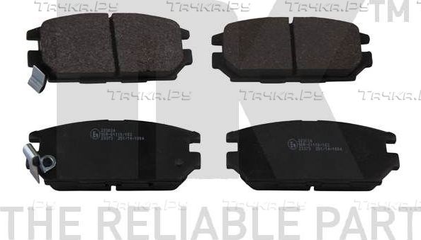 Тормозные колодки NK задние для Mitsubishi Lancer VII 1998-2001. Артикул 223024