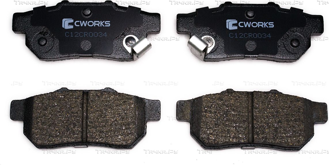 Тормозные колодки Cworks задние для Honda CR-X III 1992-1998. Артикул C12CR0034