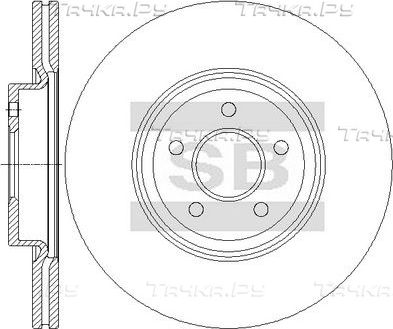 Тормозной диск Sangsin Hi-Q передний для Volvo V50 I 2004-2012. Артикул SD5329