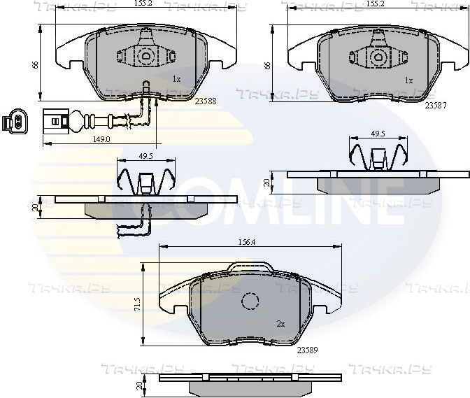 Тормозные колодки Comline Comline передние для Volkswagen Passat CC I 2008-2012. Артикул CBP11224