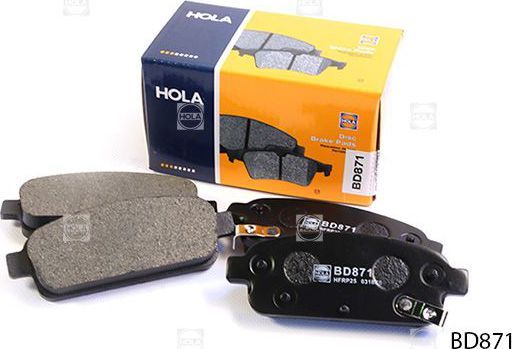 Тормозные колодки HOLA. Артикул BD871