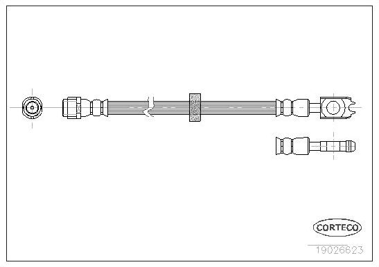 Тормозной шланг Corteco передний для SEAT Arosa I 1997-2004. Артикул 19026623