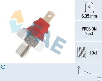 Датчик давления масла FAE. Артикул 12950