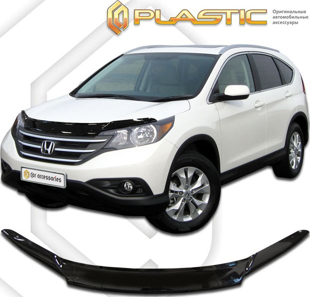 Дефлектор СА Пластик для капота (Classic черный) Honda CR-V 2012-2018. Артикул 2010010107567