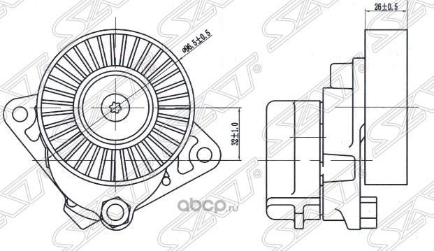 Натяжитель приводного ремня MERCEDES CEGMS-CLASSVIANO 2,43,25 (SAT). Артикул STA1122000870