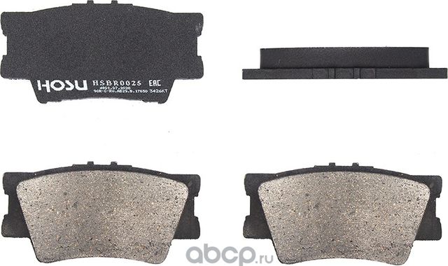 Колодки тормозные зад TOYOTA CAMRY 06-/RAV4 05 (Hosu). Артикул HSBR0025