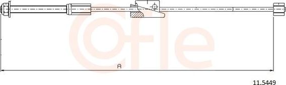 Трос ручника (тросик ручного тормоза) Cofle. Артикул 11.5449