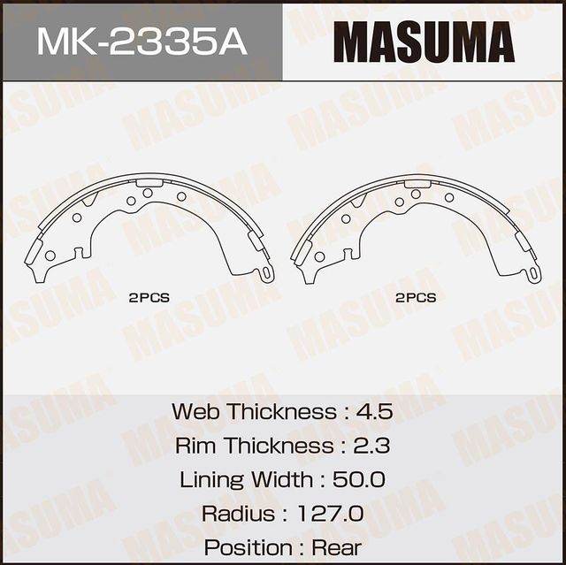 Тормозные колодки Masuma. Артикул MK-2335A
