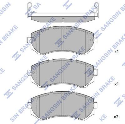 Тормозные колодки Sangsin Hi-Q HI-Q Severe Duty. Артикул SP1492(SD)